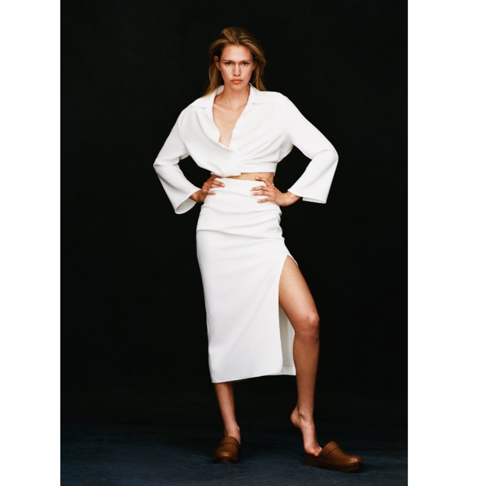 Pleated Cropped Top